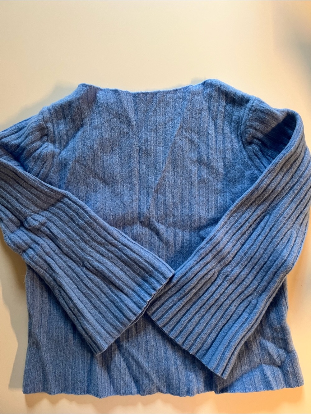 J. Crew Light Blue Ribbed Scoop Neck Sweater